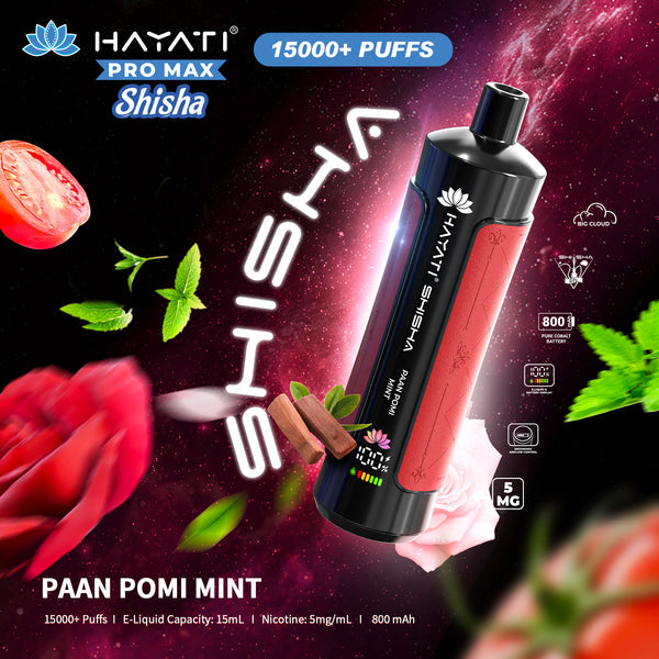 Hayati Pro Max Shisha 15000+ Puff Vape