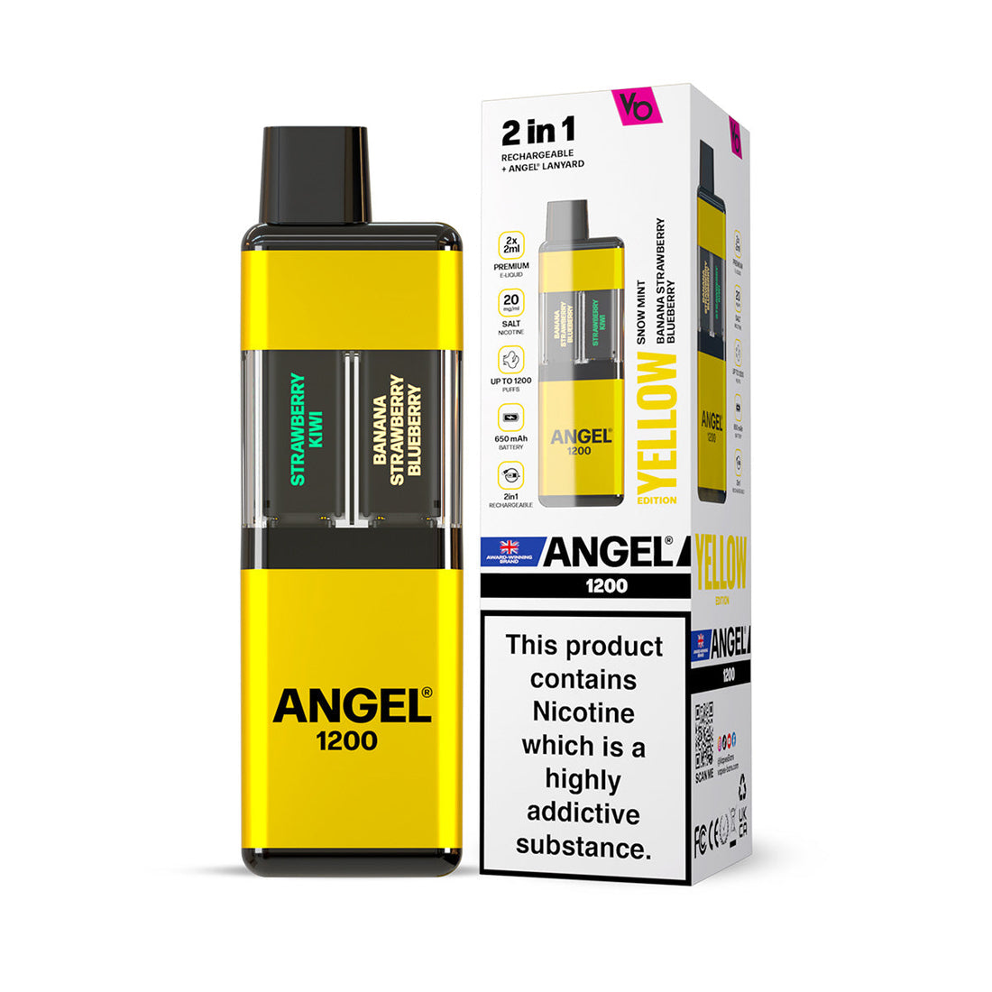 Angel 1200 2in1 Prefilled Pod Kit Reusable Compliant Post June 1st